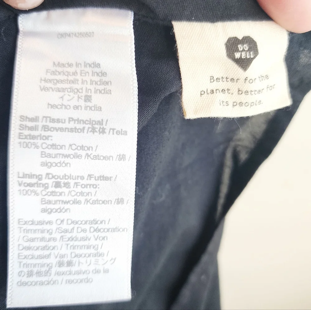 Madewell Madilynn Ruffle Neck Lucie Black Midi Dress Size 0 - Picture 7 of 14